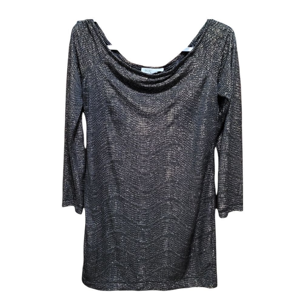 BCBG Shimmer Black Mini Dress